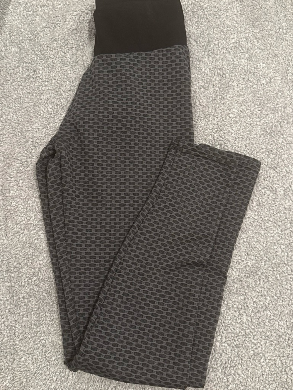 Women's Patterned Stretch Palazzo Pants - Charcoal Gray